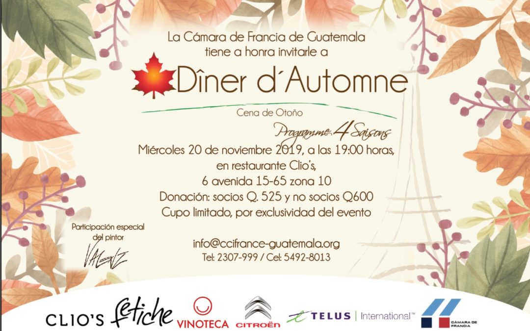Invitación Diner d’ Automne